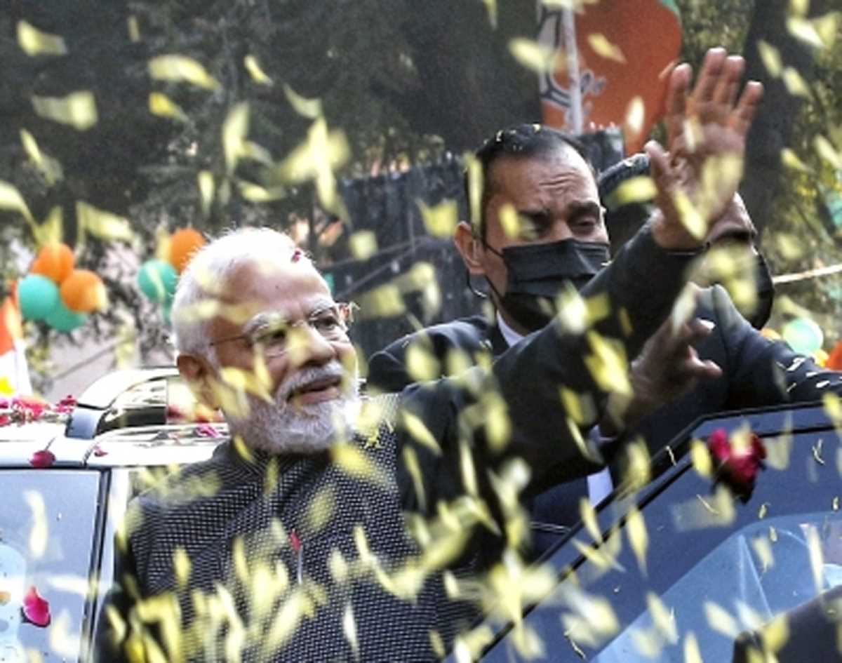 प्रधानमंत्री मोदी का रोड शो शुरू, संसद मार्ग होते हुए भाजपा राष्ट्रीय कार्यकारिणी की बैठक में पहुंचेंगे